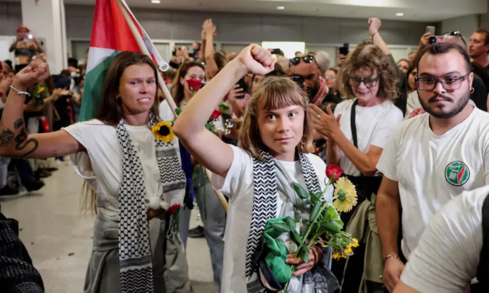 Diusir israel, greta thunberg dan ratusan aktivis global sumud flotilla tiba di yunani