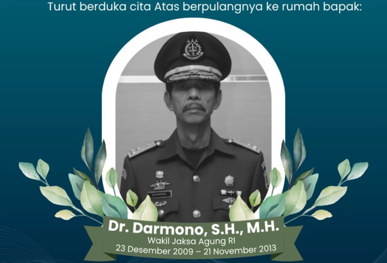 Eks wakil jaksa agung darmono tutup usia
