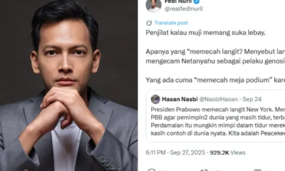 Fedi nuril sindir hasan nasbi di x penjilat kalau muji emang suka lebay