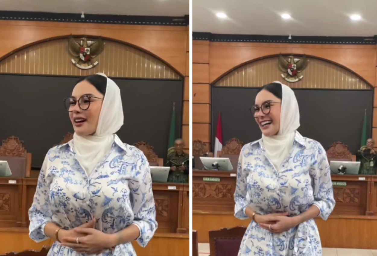 Hadiri persidangan pakai hijab putih, nikita mirzani hari ini aku jadi putri firaun