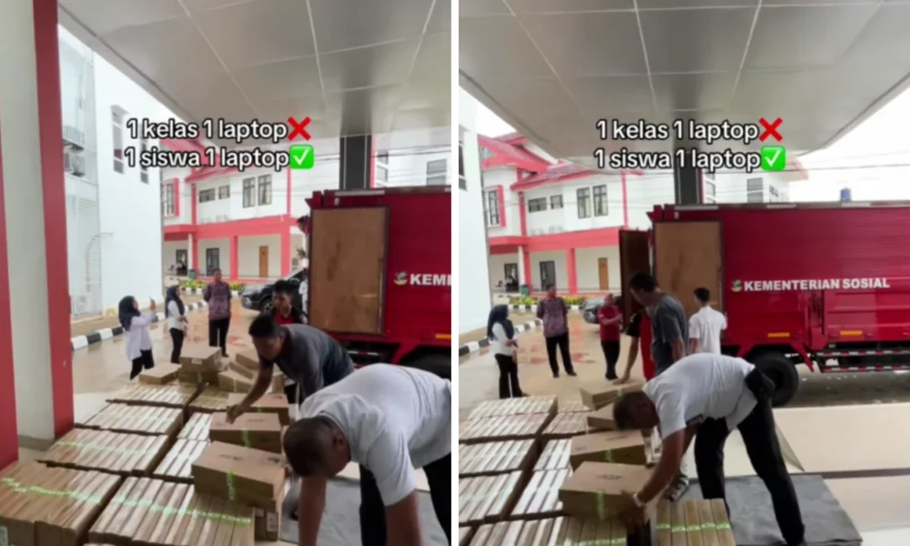Hore! masing masing siswa sekolah rakyat di tangsel dapat laptop