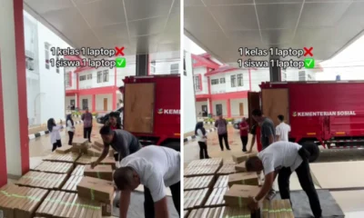 Hore! masing masing siswa sekolah rakyat di tangsel dapat laptop