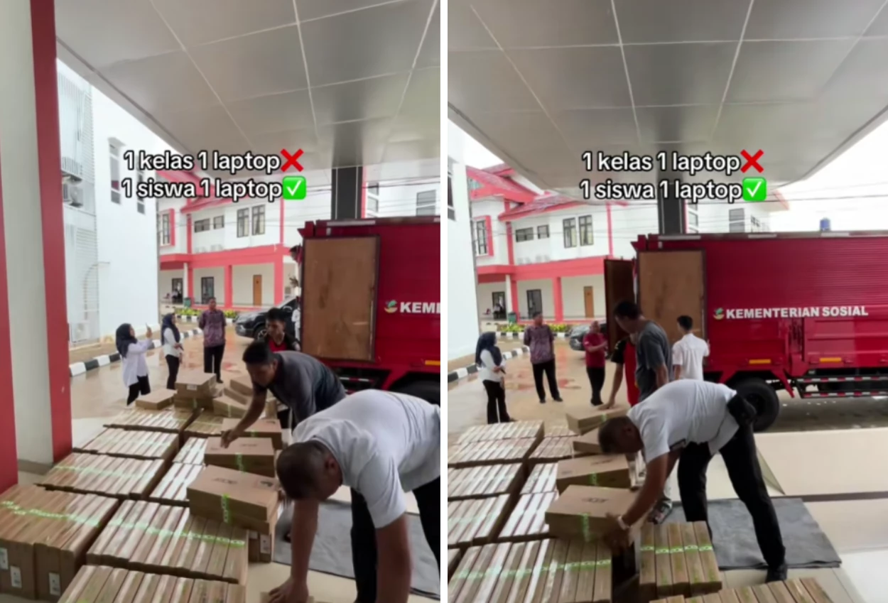 Hore! masing masing siswa sekolah rakyat di tangsel dapat laptop