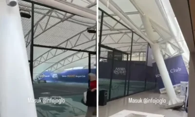Imbas angin kencang, atap lapangan padel di jakbar ambruk