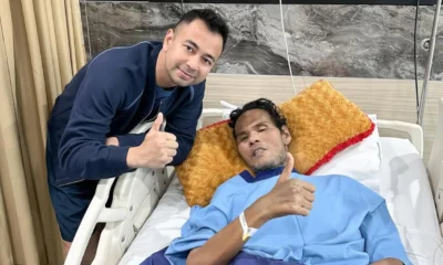 Jenguk fahmi bo, raffi ahmad janjikan beri bantuan biaya pengobatan penuh
