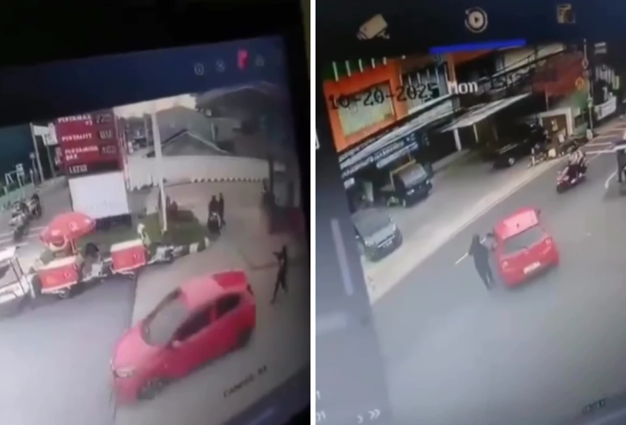 Kacau! mobil lcgc di ciputat kabur tanpa bayar usai isi bensin rp200.000