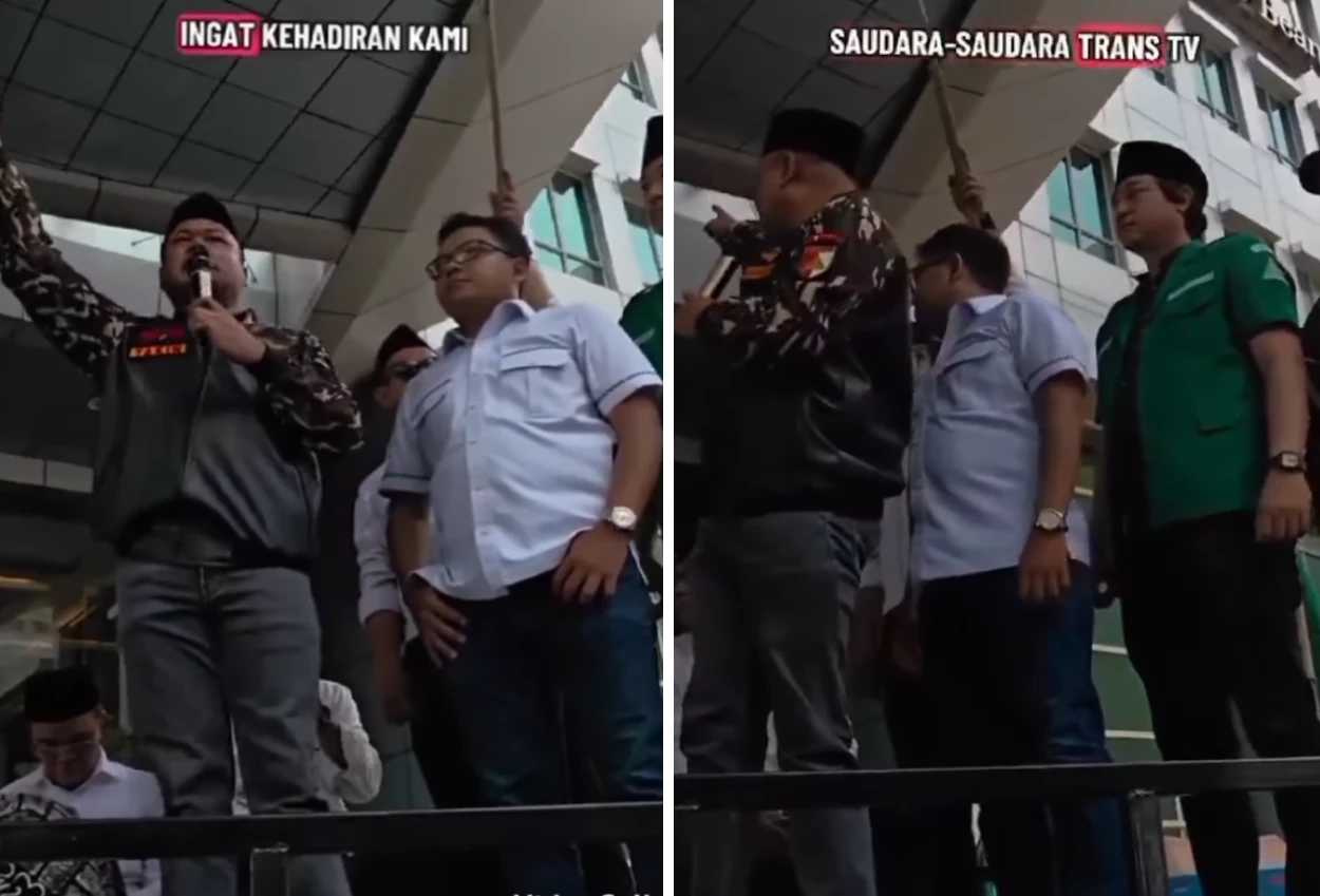 Komisaris transjakarta viral usai orasi ancam gorok leher pegawai trans 7