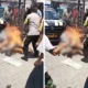 Maling motor di gubeng disiram bensin dan dibakar
