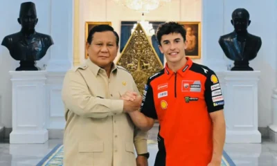 Marc marquez ngaku senang kembali ke indonesia saat temui prabowo di istana