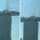 Marina bay sands kebakaran, diduga akibat pekerjaan las