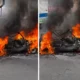 Mobil pengantin di tangsel terbakar hangus, diduga korsleting listrik