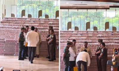 Momen kocak! purbaya hampir push up di hadapan prabowo saat telat datang ke kejagung