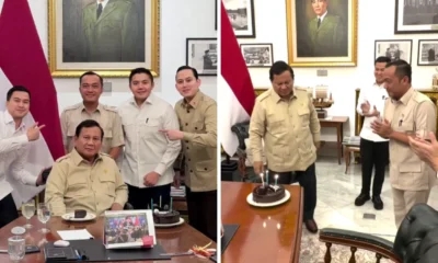 Momen mensesneg prasetyo hadi dapat kejutan ultah langsung dari prabowo