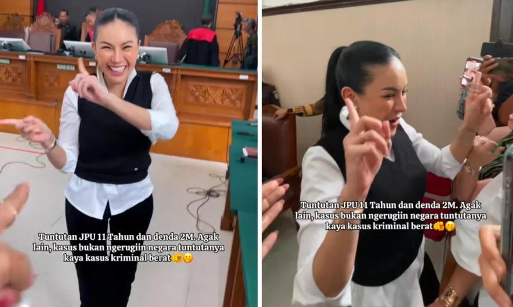 Nikita mirzani joget jari telunjuk usai dituntut 11 tahun penjara