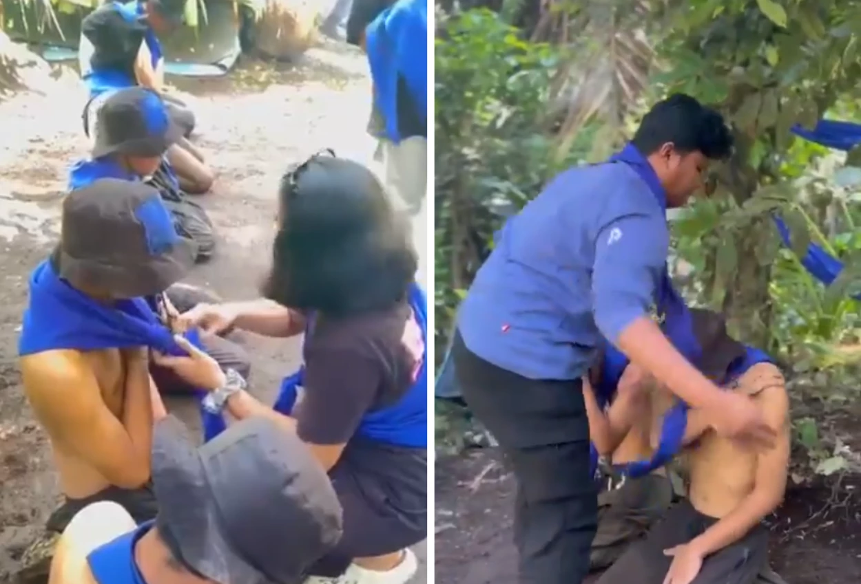 Para anggota baru diksar komunitas pecinta alam himpasus di bitung jadi korban penganiayaan, ditampar hingga ditendang