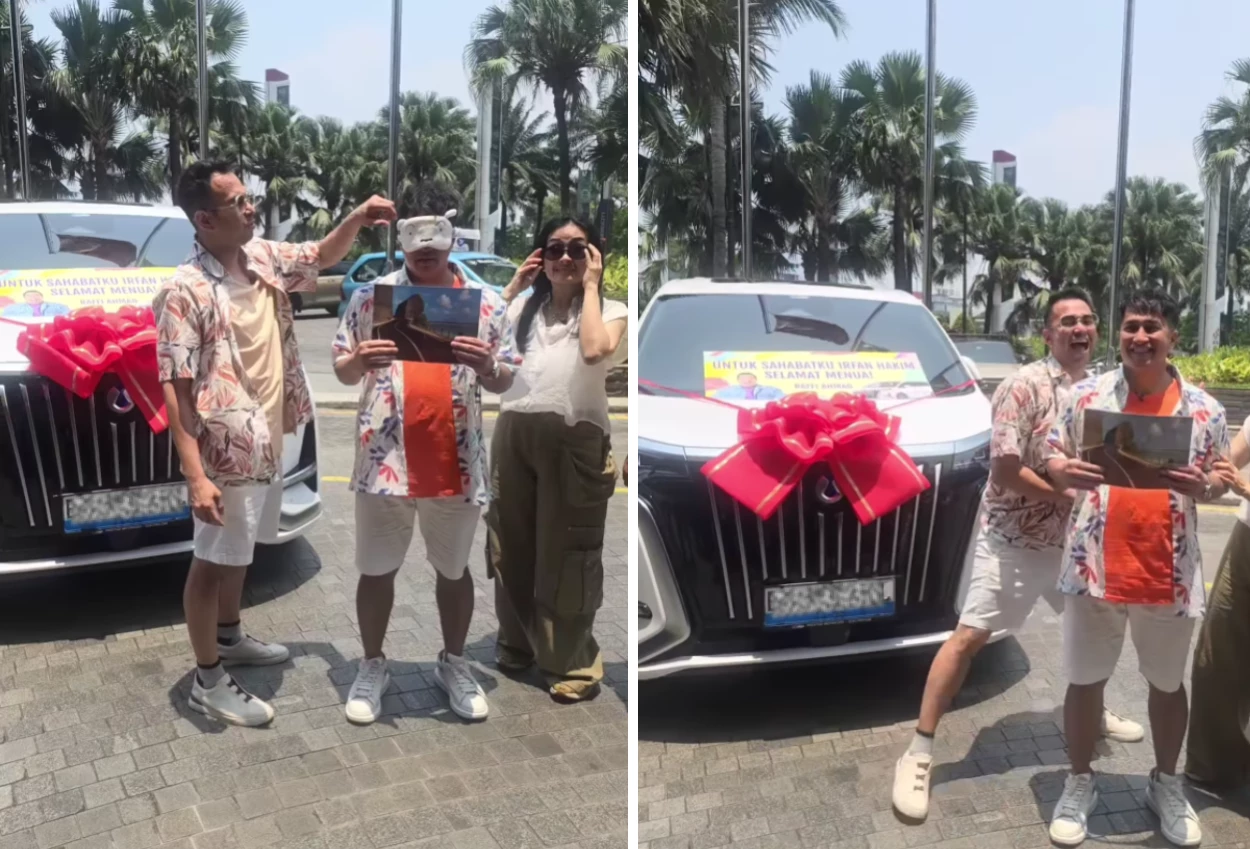 Raffi ahmad hadiahi irfan hakim mobil listrik denza d9, harganya nyaris rp1 m!