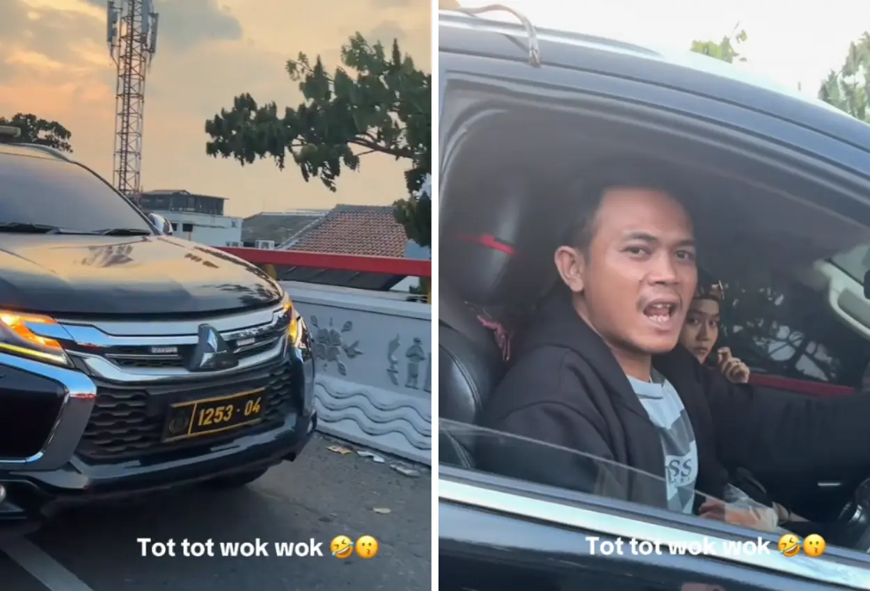 Sopir pajero yang bunyikan 'totot wuk wuk' di bandung ternyata pakai pelat nomor polisi palsu