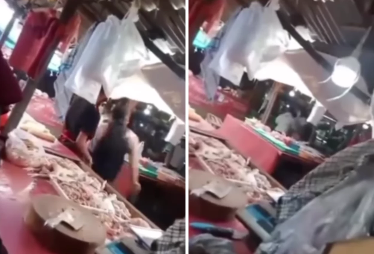 Tak diberi uang rp5.000, preman di pasar jombang ngamuk hingga nyaris bacok pedagang