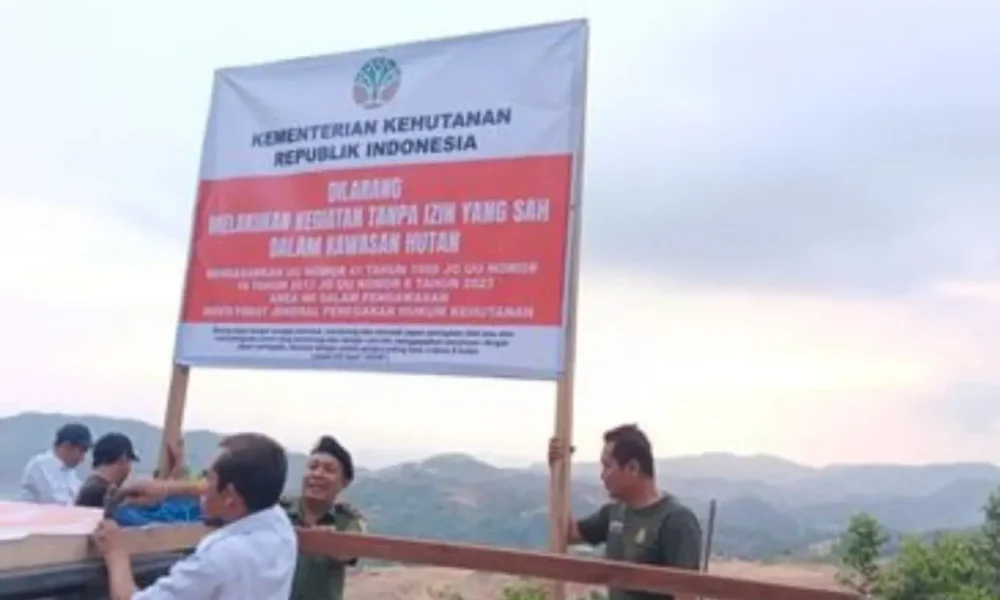 Tambang emas ilegal di mandalika disegel kemenhut