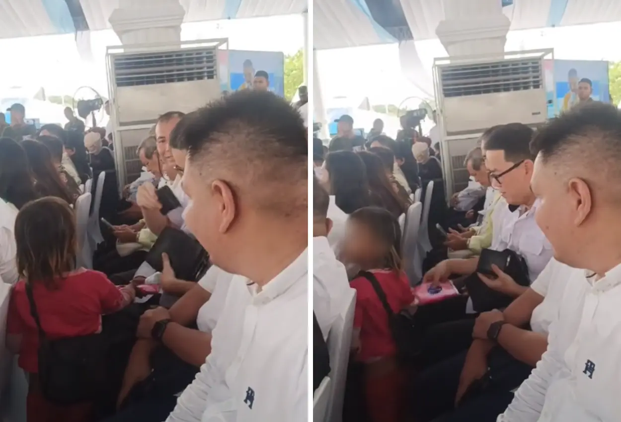 Viral! bocah kecil tiba tiba muncul jualan tisu saat sesi doa di hut tni, netizen itu ada yang nyuruh pastinya