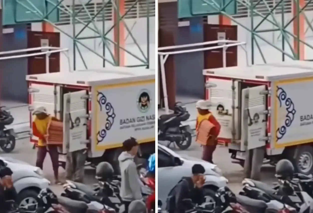 Viral video! mobil mbg di trenggalek dipakai buat angkut genteng