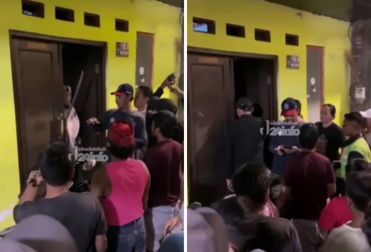 Viral di sosmed! rumah oknum polisi di jakut digerebek warga, diduga aniaya abg 15 tahun