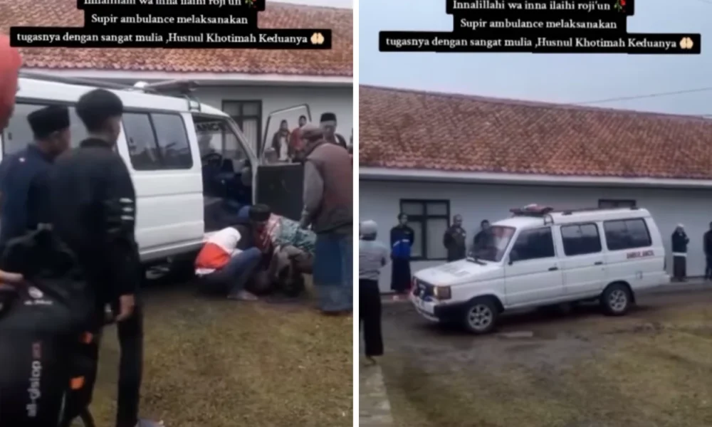 Viral di sosmed! sopir ambulans di ciamis meninggal usai antarkan jenazah ke rumah duka