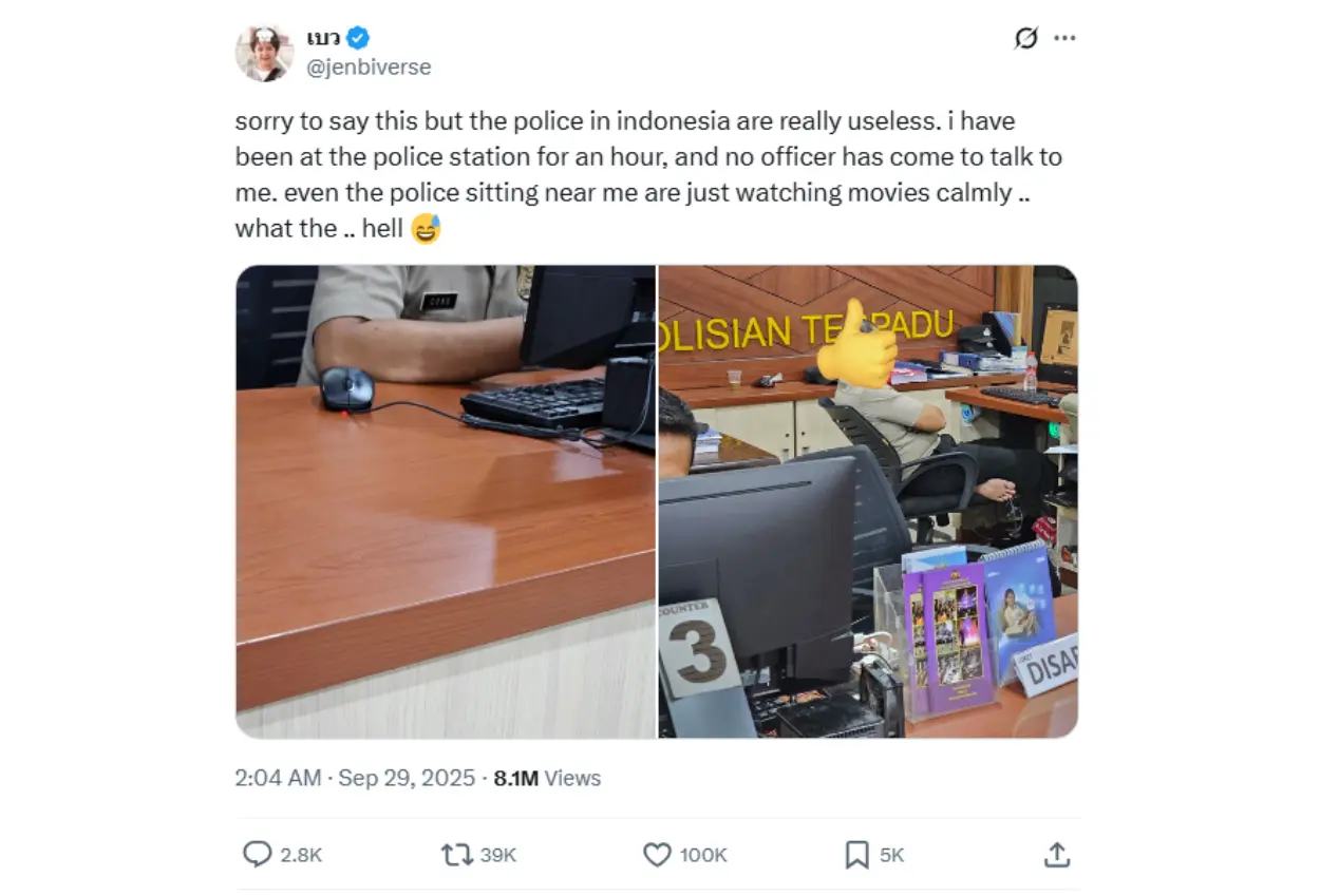 Wn thailand tak dihiraukan polisi saat lapor hp hilang, berujung dibantu damkar