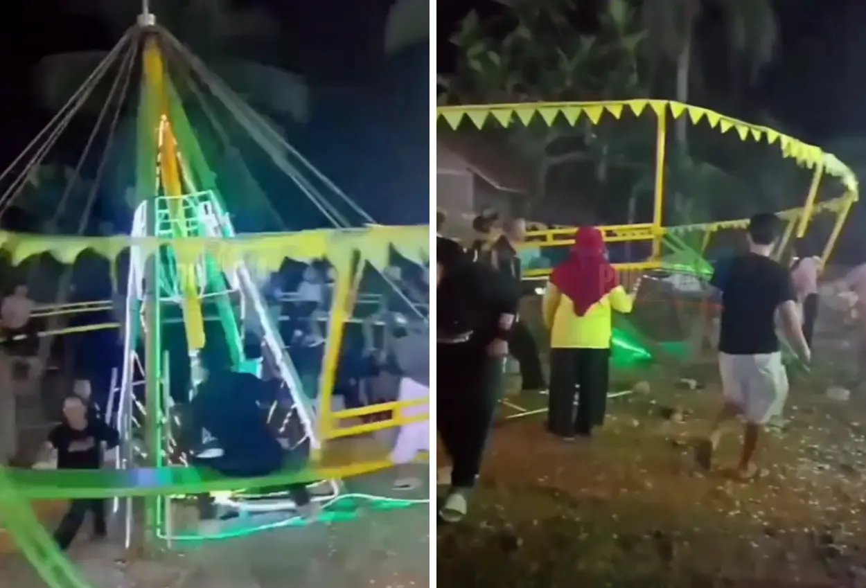 Wahana permainan 'ombak banyu' di purworejo roboh, 10 orang jadi korban