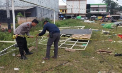 Wahana rainbow slide di pasar malam kalbar ambruk, pihak pengelola dipanggil polisi