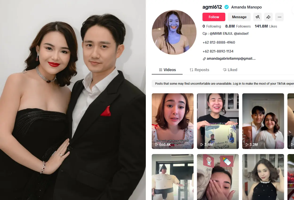 Amanda manopo ungkap alasan pasang foto profil muka biru di tiktok