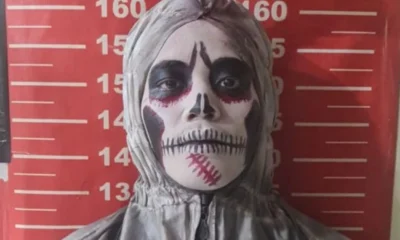 Buat emak emak pingsan, tiga pengamen berkostum pocong di koja diamankan polisi