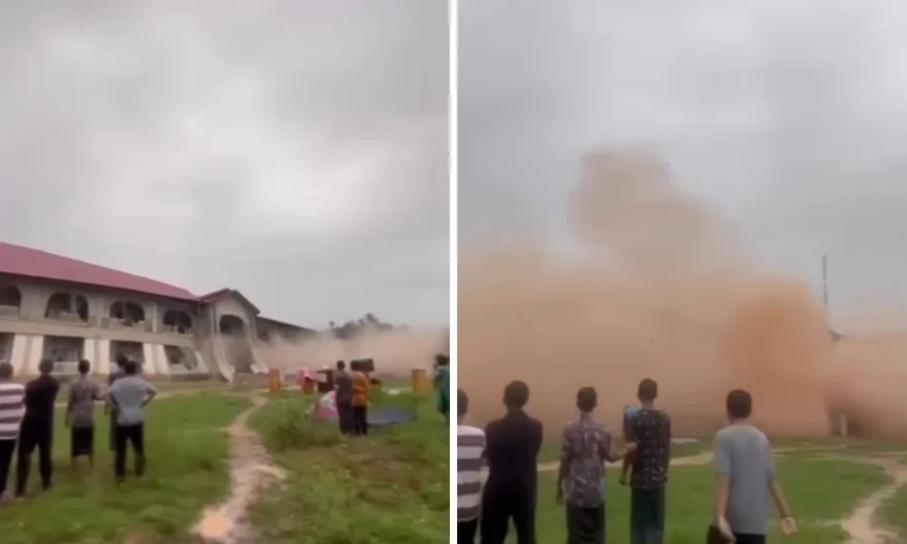 Detik detik gedung asrama pesantren di bireuen aceh ambruk akibat longsor