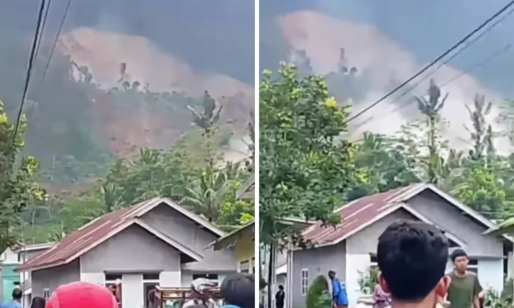 Detik detik longsor di banjarnegara, warga panik berusaha selamatkan diri