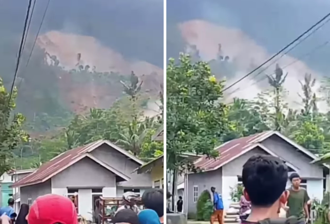 Detik detik longsor di banjarnegara, warga panik berusaha selamatkan diri
