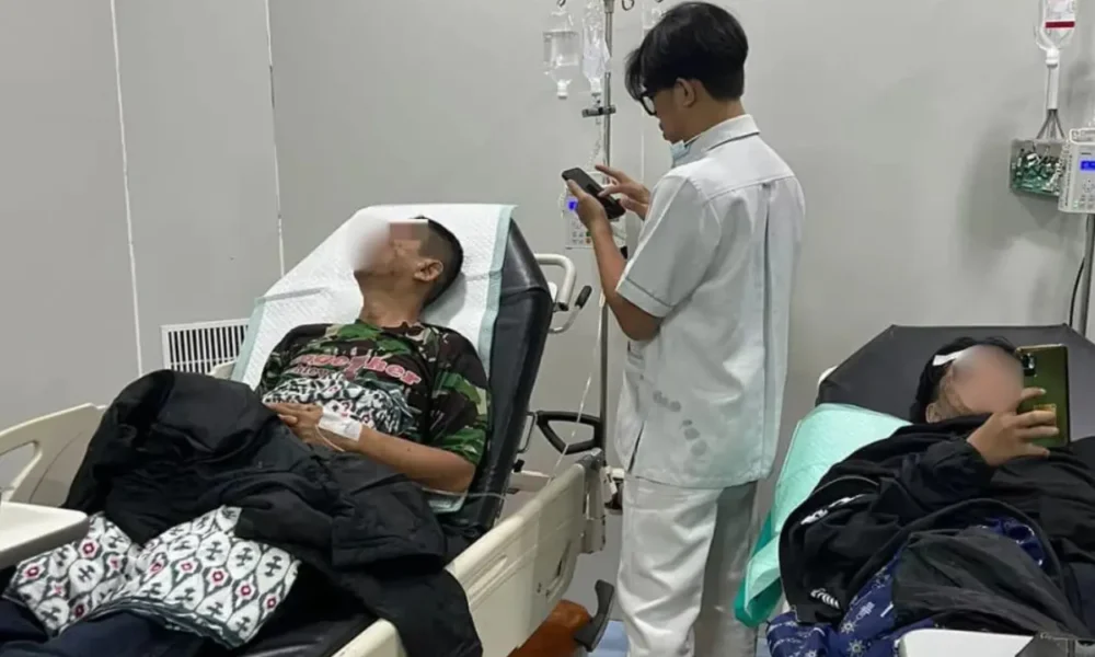 Diduga kena siram air keras, bapak dan anak pemotor di pamulang alami luka bakar