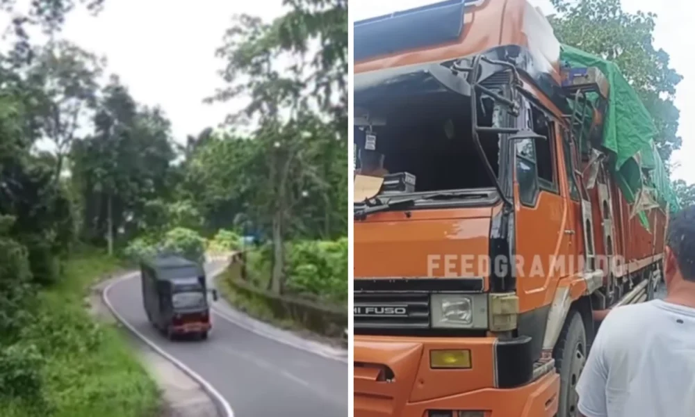 Diduga rem blong, mobil brimob tergelincir masuk jurang di lampung