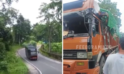 Diduga rem blong, mobil brimob tergelincir masuk jurang di lampung