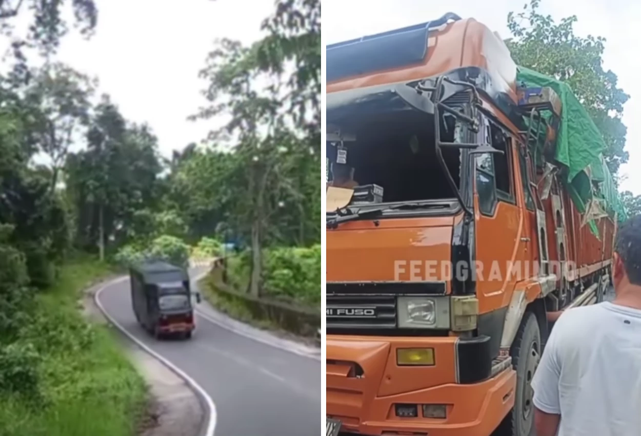 Diduga rem blong, mobil brimob tergelincir masuk jurang di lampung