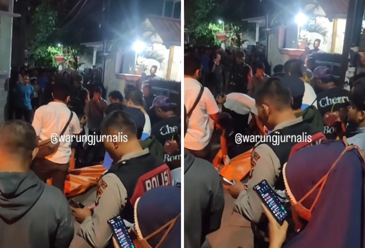 Geger! pria di condet tewas usai ditusuk di leher