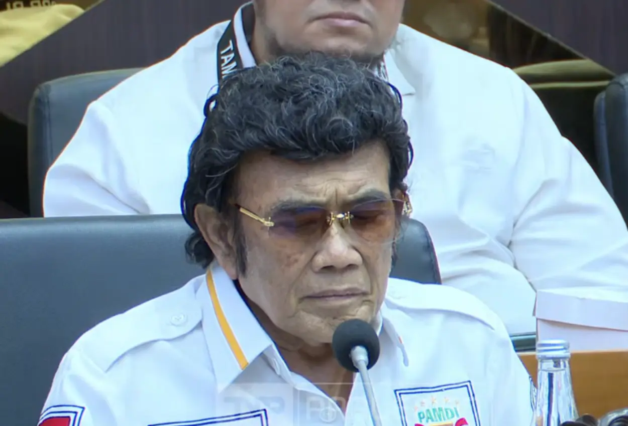 Hadir di rapat dengar pendapat dpr, ini pesan rhoma irama untuk industri seni