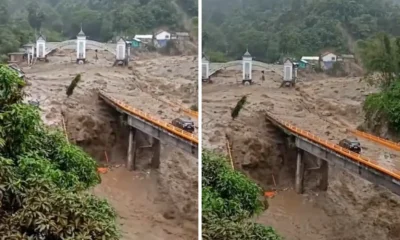 Jembatan kembar silaiang putus imbas banjir, akses padang panjang bukittinggi tertutup