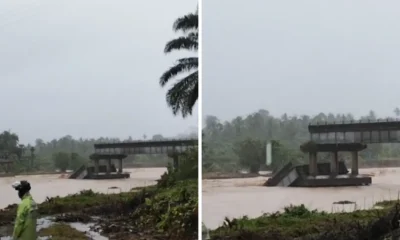 Jembatan di lubuk aluang padang pariaman ambruk