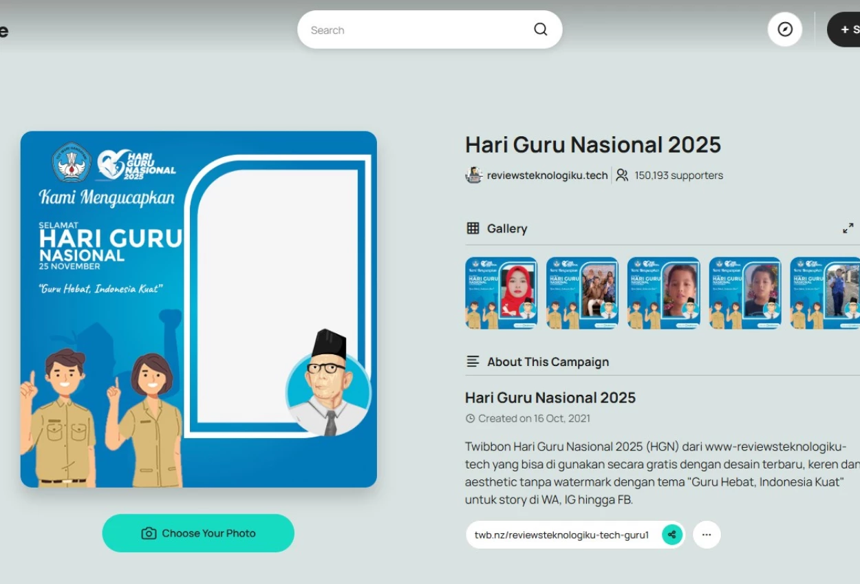 Link twibbon hari guru nasional 2025, lengkap dengan caption untuk media sosial!