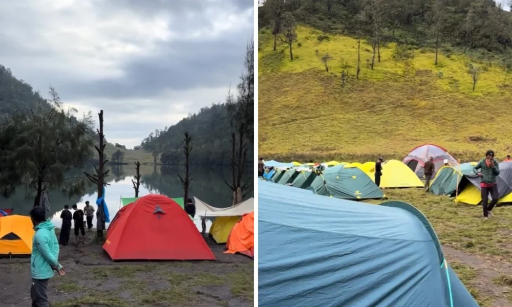 Momen pendaki bagikan situasi terkini di ranu kumbolo usai erupsi gunung semeru