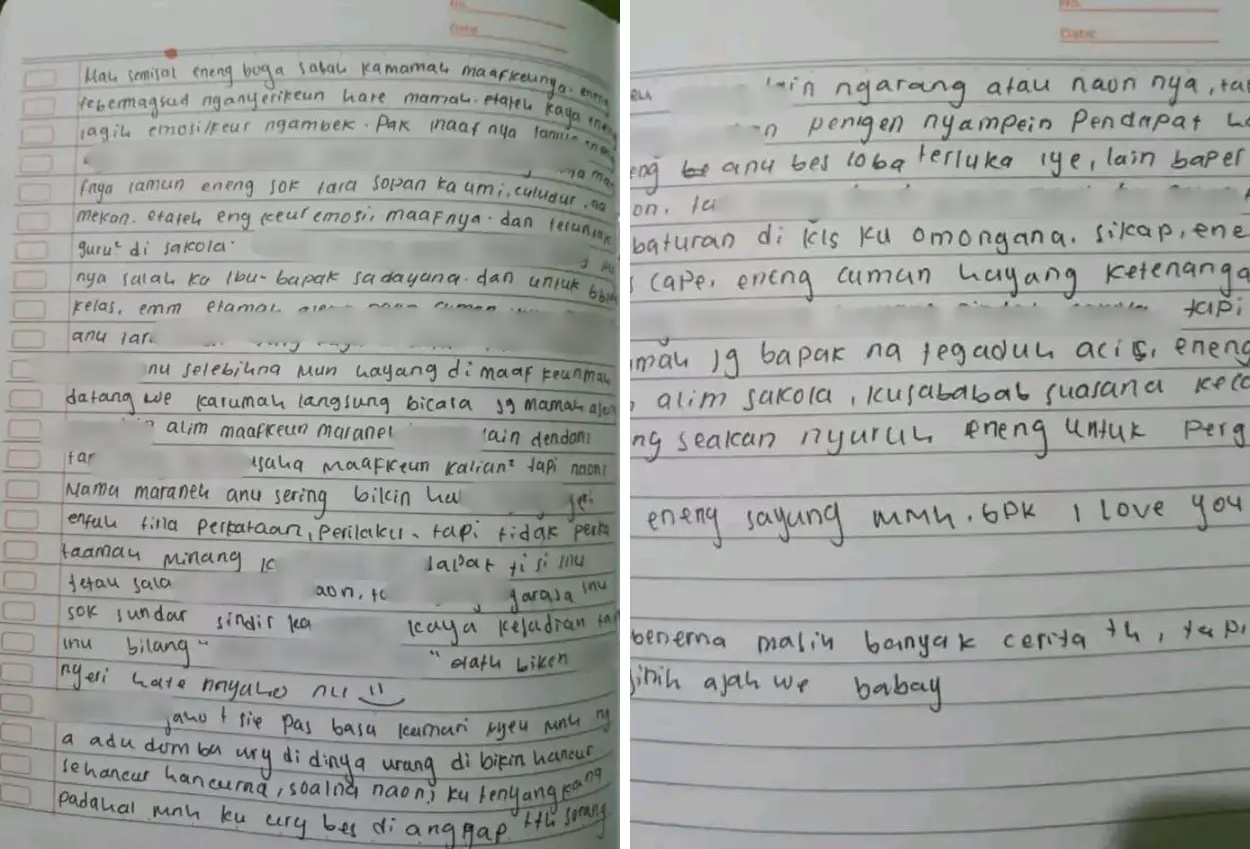 Pilu! ini isi surat siswi mts di sukabumi yang gantung diri di rumah