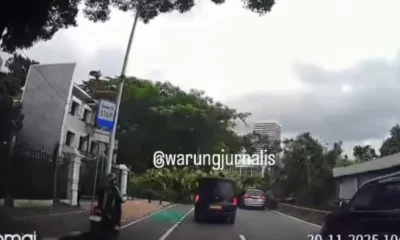 Pohon tumbang di jalan sisingamangaraja timpa mobil, mrt hingga transjakarta terganggu