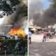 Rumah makan di bumi indah pasar kemis ludes dilahap si jago merah pagi ini