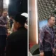 Salat jumat di istiqlal, timur kapadze pakai batik di saf paling depan