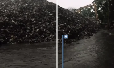 Sampah tpa cipeucang longsor